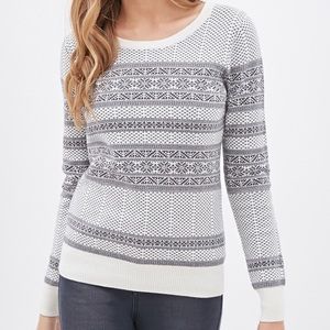 Forever 21 Contemporary Fair Isle Sweater Size M